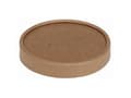 Pikkukuva 2 / 2: Paperikansi Ø118 mm Voimakartonki/CPLA Ruskea kuppikeittoon Ø118 mm,15 ps x 25 kpl/krt