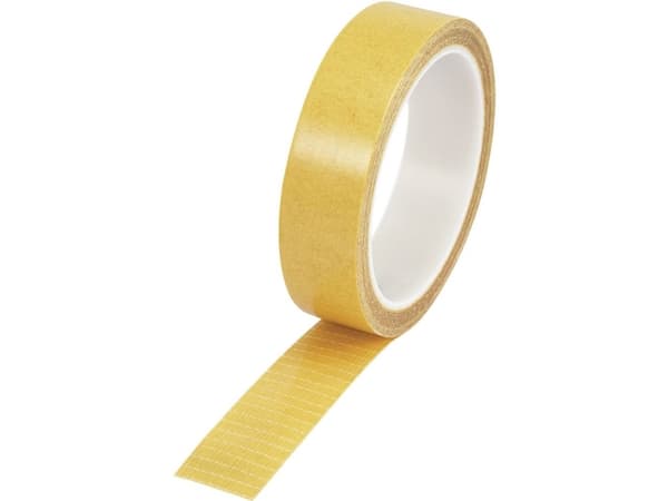 TOOLCRAFT 9027-250/10M 1564022 Dubbelsidig tejp Clear (L x B) 10 m x 25 mm 1 st