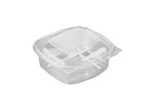 Plastbakke SquarePac 375 ml 130x127x52 mm Hængslet låg APET Klar,6 pk x 100 Stk/krt