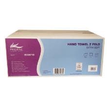 Håndklædeark Pristine Extra Soft Z-Fold 2-lag L24xB24xD8cm Nyfiber Hvid,25 pk x 150 stk/krt