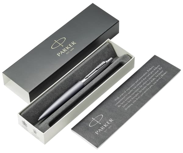 Parker 2068360, Klämma, Fastklämbar, indragbar kulspetspenna, Blå, 1 styck, Medium