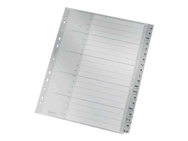 Leitz 12600000 hakemisto Kirjainvälilehti Pahvi Harmaa