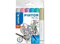 Miniatyrbild 5 av 5: Marker Pilot Pintor Metal Mix Medium 1,4 mm med 6 stk. ass. farver
