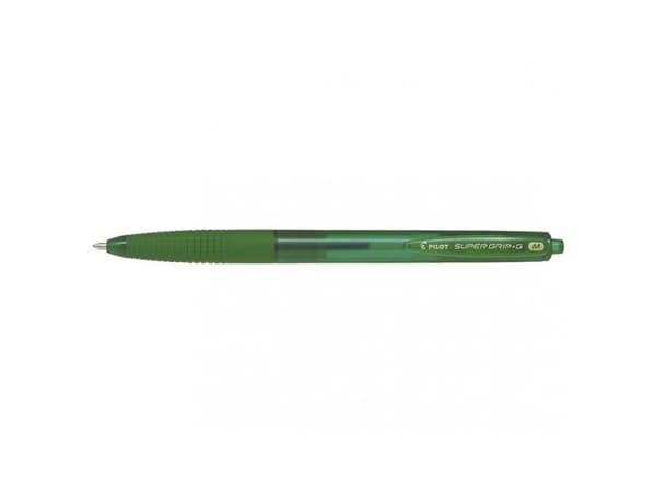 Pilot Super Grip G Retractable, Gjenfyllbar, Grønn