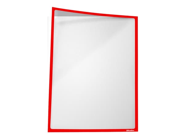 Ultradex - Dokumentholder - for A4 - magnetisk - rød, RAL 3020 (en pakke 5) - for P/N: 747208, 747308, 747408, 747508, 747608, 747708, 749008, 749108