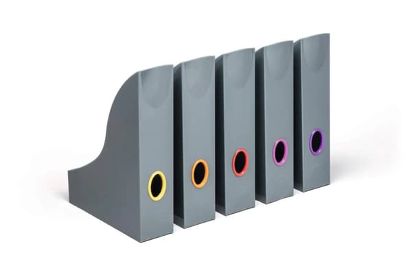 Tidsskriftholder Durable Varicolor® A4 grå - (5 stk.)