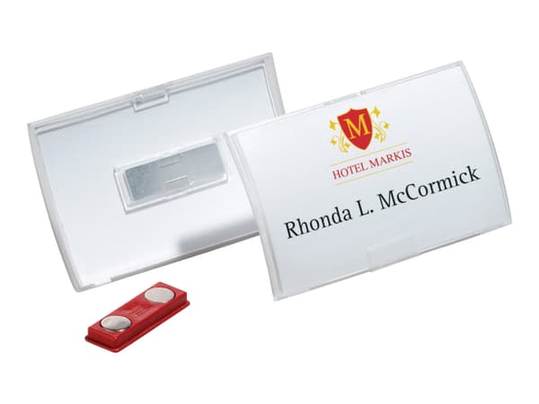 Namnskylt Durable CLICK FOLD 54x90 mm med magnet - (10 st.)