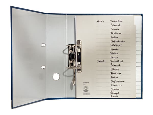 Leitz 12200085, Tyhjä välilehtihakemisto, Paperi, Harmaa, 100 g/m², 240 mm, 300 mm