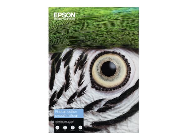 Epson Fine Art Smooth - Bomull - matt - 490 mikroner - naturlig - A4 (210 x 297 mm) - 300 g/m² - 25 ark klutepapir - for SureColor SC-P20000, P600, P