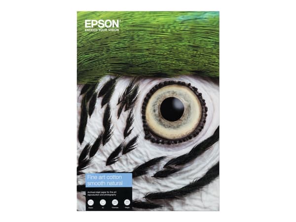 Epson Fine Art - Bomull - slät matt - 490 mikron - naturell - A2 (420 x 594 mm) - 300 g/m² - 25 ark lumppapper - för SureColor SC-P20000, SC-P6000, S