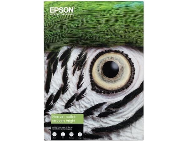 Epson Fine Art - Bomull - slät matt - 490 mikron - ljus - A4 (210 x 297 mm) - 300 g/m² - 25 ark lumppapper - för SureColor SC-P20000, P600, P6000, P7
