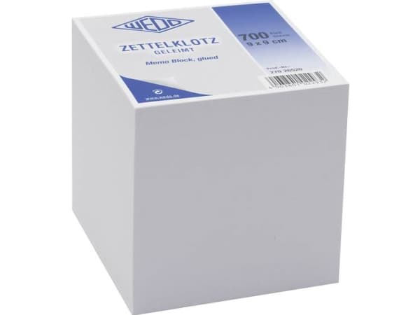 Kubusblok Wedo hvid 27026520 m/700 ark