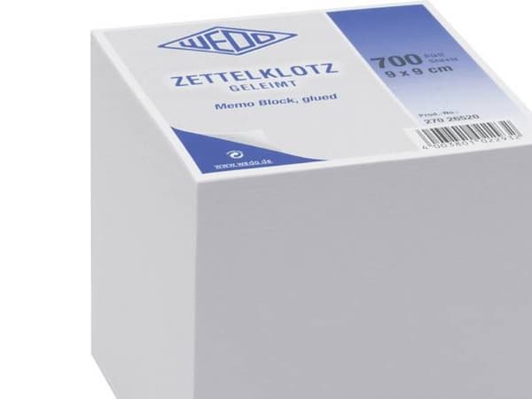 Kubusblok Wedo hvid 27026520 m/700 ark