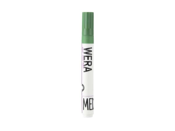 Marker WERA grøn permanent kantet spids 1-4mm - (12 stk.)