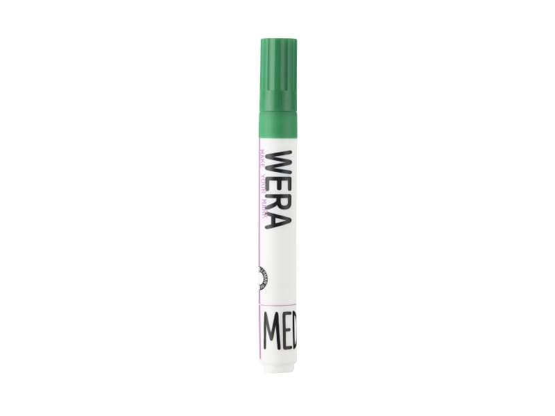 Marker WERA grøn permanent kantet spids 1-4mm - (12 stk.)