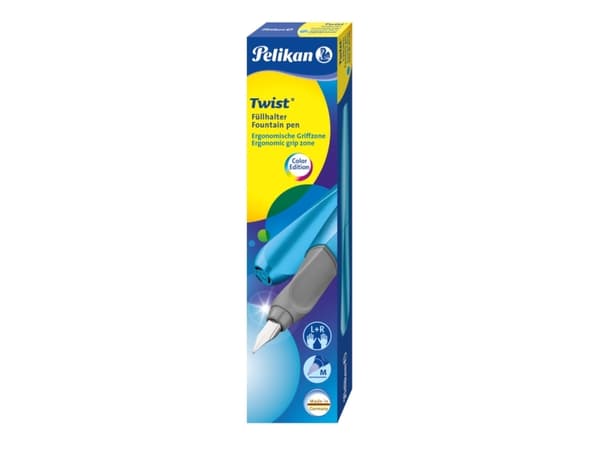 Pelikan P457, Svart, Grå, Medium, Ambidextrous, Tyskland, Låda, 1 styck