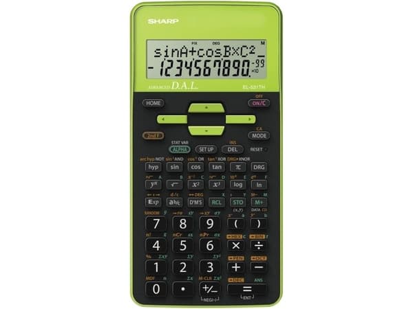 Sharp EL-W506T, Lomme, Skjerm, 16 sifre, Batteri/Solcelle, Sort, Grå