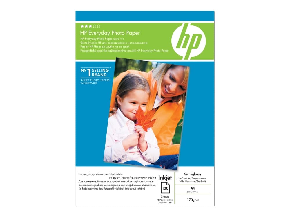 HP Everyday, glättat fotopapper - 100 ark/A4/210 x 297 mm