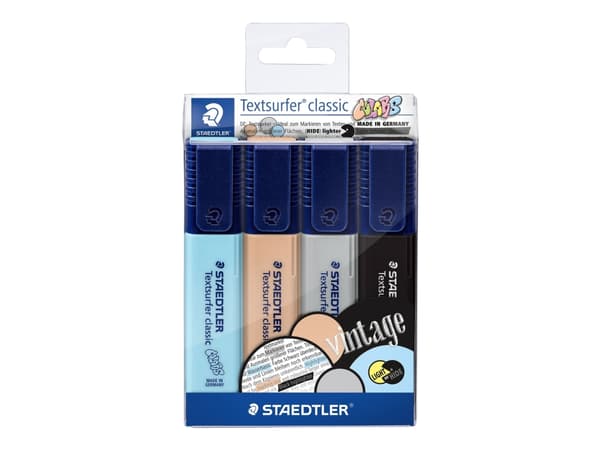 STAEDTLER Textsurfer classic 364 - Värikynät - valikoituja värejä - vesipohjainen muste - 1-5 mm (4 kpl)