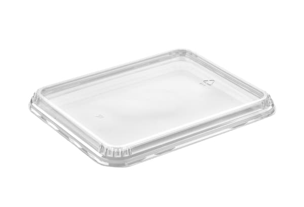 Plastlåg 5227-4 231x183x18 mm Lavt APET Klar til 2227 serien - (karton á 372 stk.)