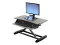 Miniatyrbild 1 av 5: Ergotron WorkFit-Z Mini - Omvandlare till skrivbord för stående - rektangulär - duvgrå - svart bas