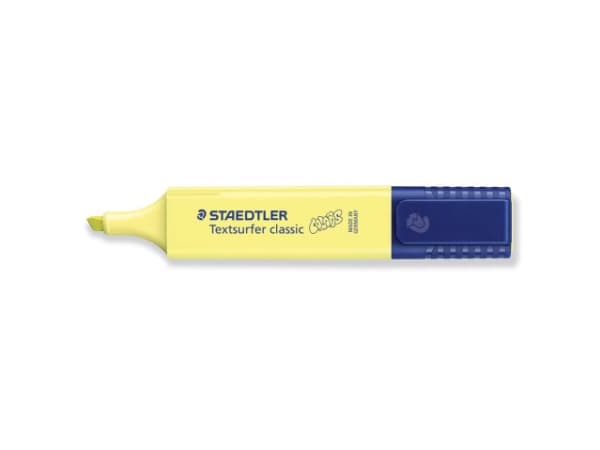 Tekstmarker Staedtler 364 pastel lys gul Textsurfer Classic - (10 stk.)