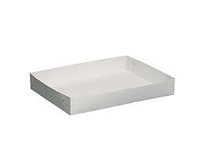 Smørrebrødsæske fold selv L445xB320xH65mm karton hvid,100 stk/krt