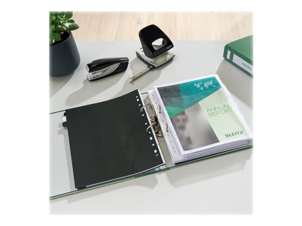 Leitz - Spakbågesfil - ryggbredd: 52 mm - för A4 (210 x 297 mm) - kapacitet: 350 ark - grön