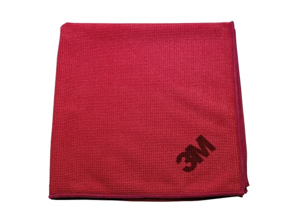 Mikrofiberklude 3M™ Scotch Brite Essential, 36 x 36 cm, rød, pakke a 10 stk.