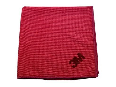 Mikrofiberklude 3M™ Scotch Brite Essential, 36 x 36 cm, rød, pakke a 10 stk.