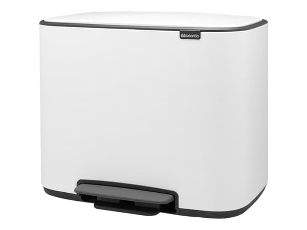 Pedalspand Bbrabantia Bo, 11 + 23 ltr. hvid