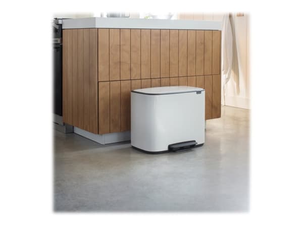 Pedalspand Bbrabantia Bo, 11 + 23 ltr. hvid