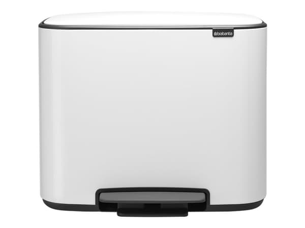 Brabantia Bo Pedal Bin - Søppelbøtte - flipp-lokk - 36 L - fotpedal - hvit