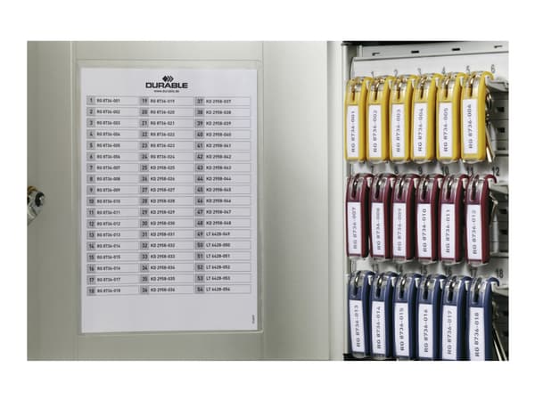 DURABLE KEY BOX - Nøkkelskap - 18 kroker - aluminium - sølv