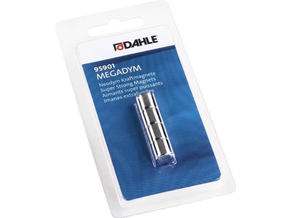 Magnet Dahle, cylinder 10 x 10 mm, pakke a 4 stk.