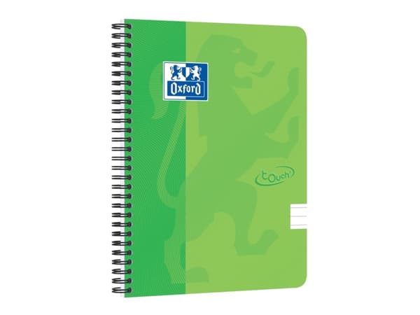 Notesbog Oxford Touch' A5+ m/140 sider linjeret grøn (5 stk.)