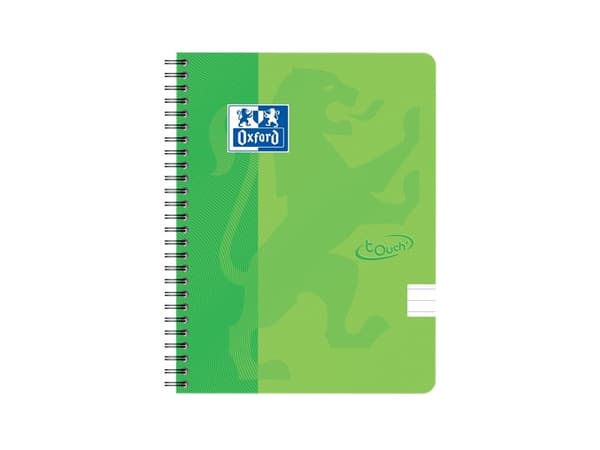 Notesbog Oxford Touch' A5+ m/140 sider linjeret grøn (5 stk.)