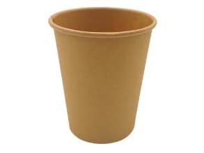 Kaffebæger Pap Ø80xH90mm 25cl 8oz Single Wall Brun,20 ps x 50 stk/krt