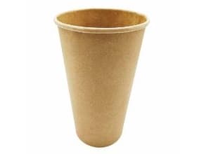 Kaffebæger Pap Ø90x137mm 40cl 16oz Single Wall Brun,50 stk/ps - (50 stk.)