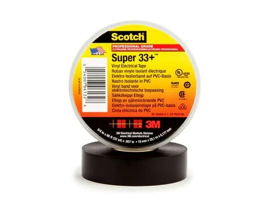 3M SUPER33+-19X33, 1 stk, Sort, Silikone/Gummi, 600 V, Blister, 33 m