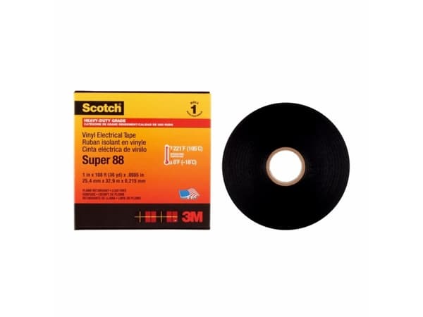 3M SUPER88-25X33, 1 pc(s), Black, Rubber, 600 V, 32.9 m, 25 mm