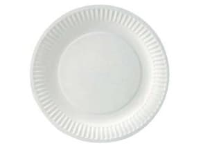 Paptallerken Catersource Ø18 cm FSC-mærket bionedbrydelig Hvid,10 pk x 100 stk/krt