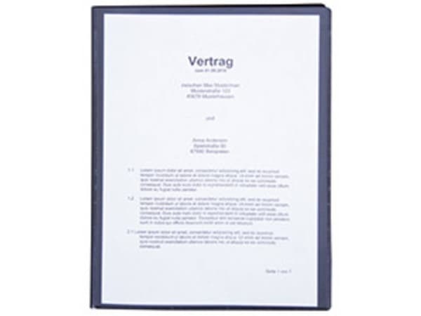 Viewbook DIN A4 40 dekker polypropylen svart (125354000)