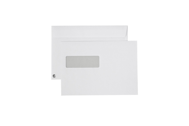 Kuvert M5 Peal & Seal vit med kvadratisk V2 - (500 st.)