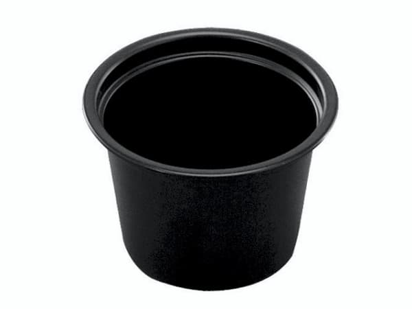 Dressingbæger 30 ml 1 oz Ø44x30 mm PP Sort,250 stk/ps - (250 stk.)