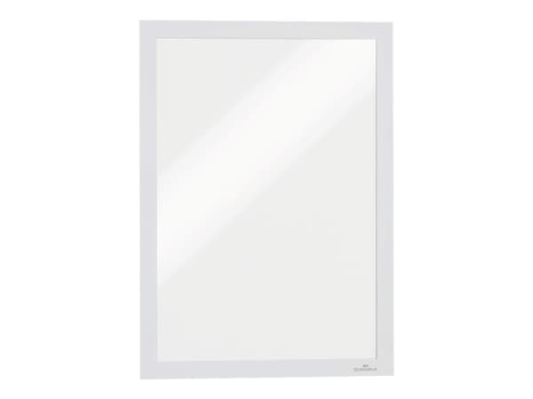 DURABLE DURAFRAME - Dokumentholder - veggmonterbar, dørmontert - for A4 - dobbeltsidet - hvit (en pakke 2)