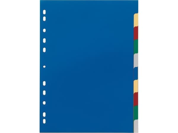 Durable 6740, Tyhjä välilehtihakemisto, Polypropeeni (PP), Monivärinen, Muotokuva, A4, 220 mm