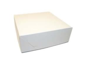 Kageæske fold selv nr 3 høj L230xB230xH80mm pap hvid,250 stk/krt