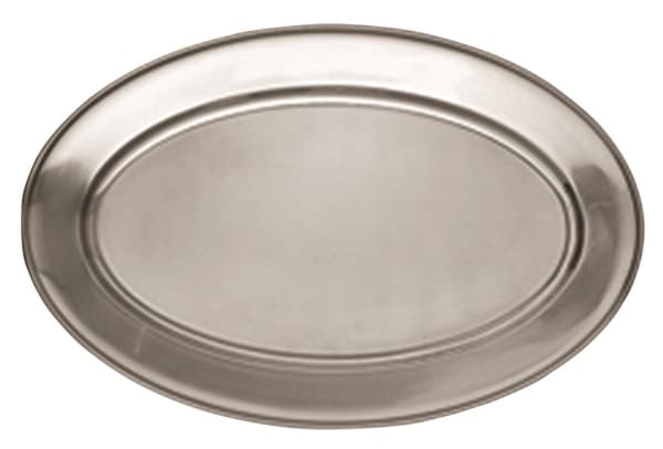 Fad 46x29 cm Oval med Fane Rustfri stål,stk