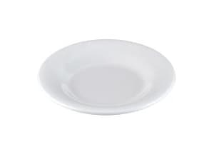 Tallrik Ø17 cm platt bred flik Melamin vit,12 st/pk